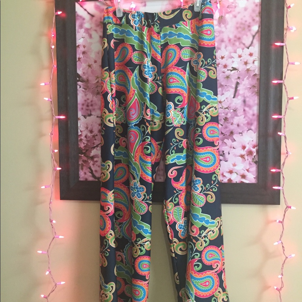 Lolly Wolly Doodle Paisley Palazzo Pant💘🌈💘💕💙